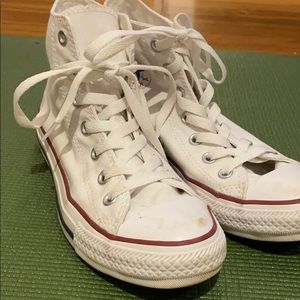 White high top converse all stars